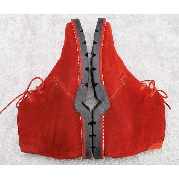 Cole Haan Country Voyager Red Suede Chukka Waterproof Boots Womens Size 8 - Picture 3 of 16